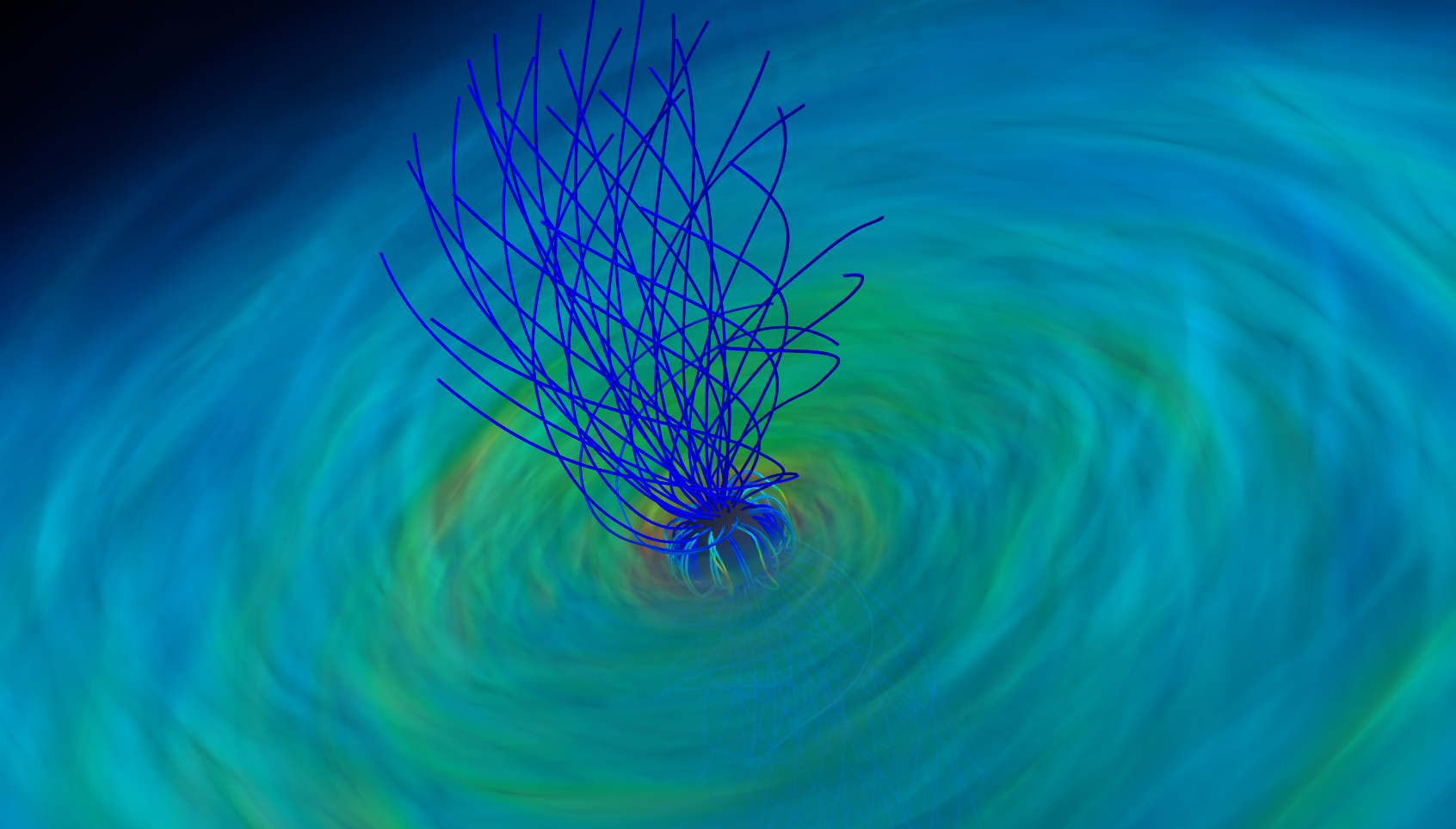 General-relativistic MHD simulation of an accreting neutron star